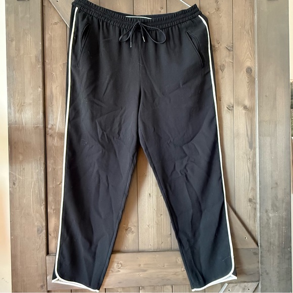 BCBGMaxAzria Pants - BCBGMaxAzria Black Jogger Pants with White Side Stripes